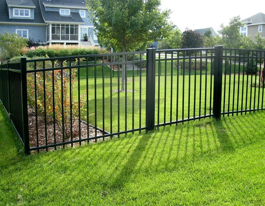 10' Aluminum Ornamental Single Swing Gate - Flat Top Series A - No Arch