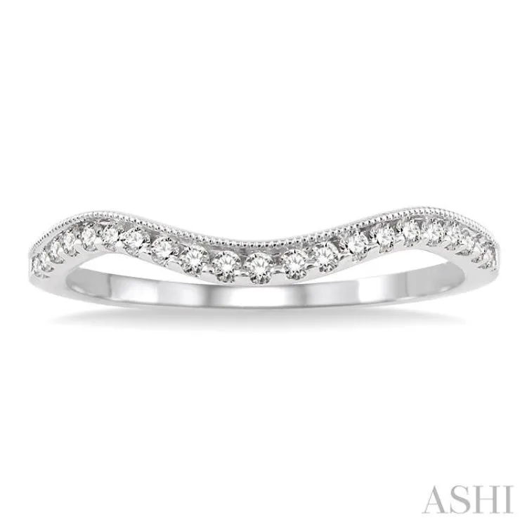 1/6 Ctw Round Cut Diamond Wedding Band in 14K White Gold