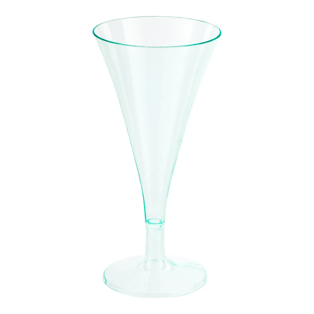 3 oz Round Seagreen Plastic Aperitif Glass - 2 1/2" x 2 1/2" x 5" - 100 count box