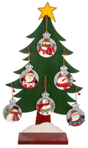 3.75" Santa & Snowman Ornaments (sold individually)