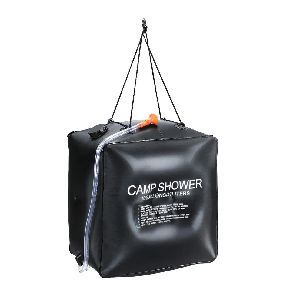 40L Solar Heated Camping Shower Bag, Non-Toxic, Portable - Weisshorn