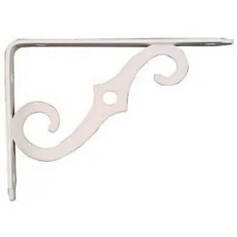 5 x 3.5-In. Antique White Ornamental Shelf Bracket