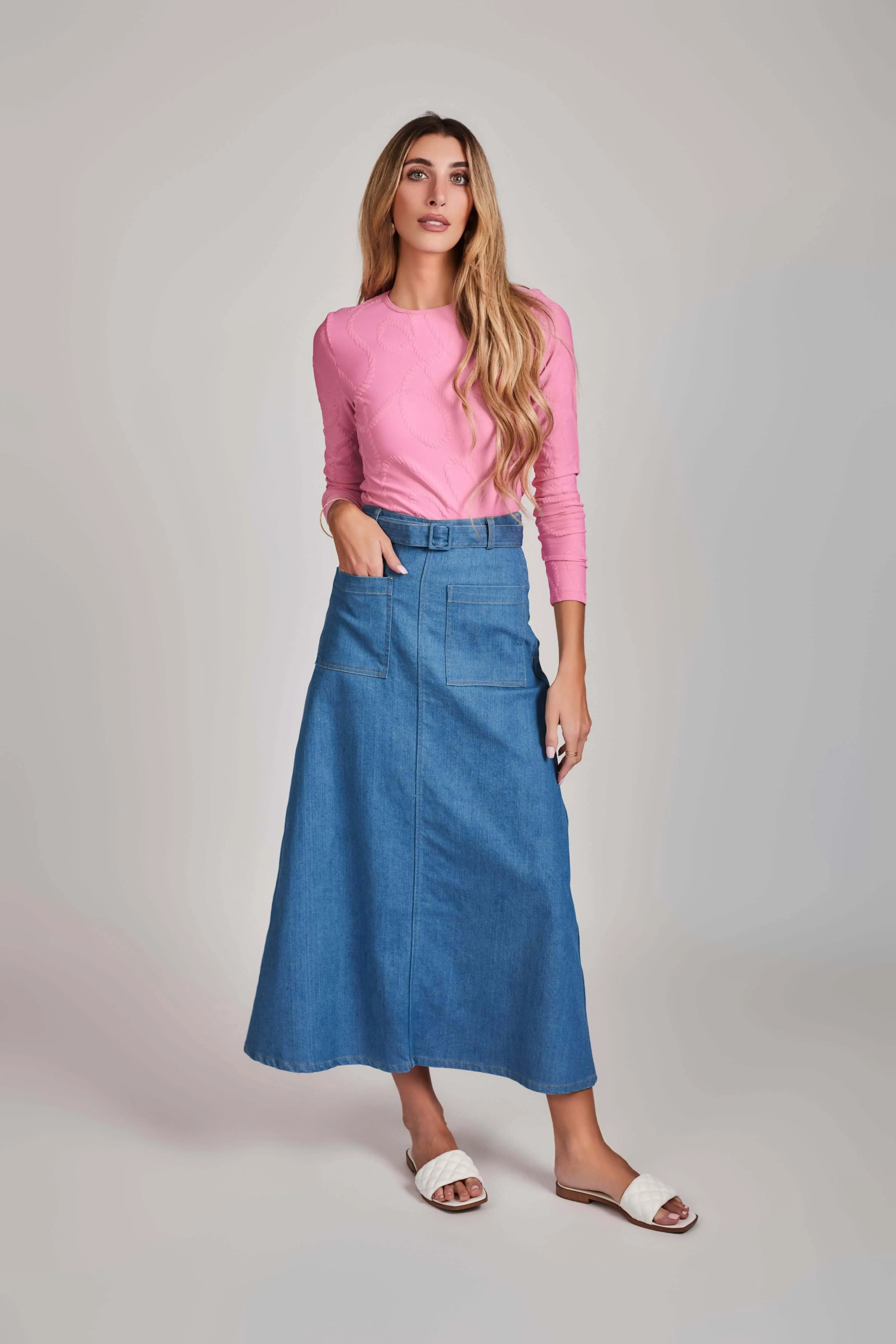 A-Line Denim Skirt