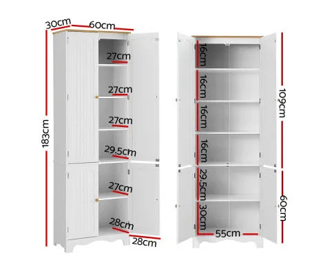 Artiss Buffet Sideboard 4 Doors - BERNE White