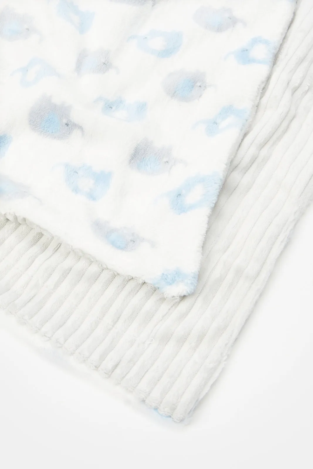 Baby Blue Allover Print Blanket