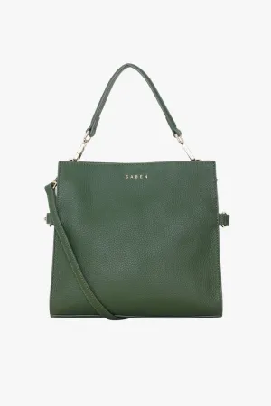 Bea Evergreen Leather Crossbody Bag