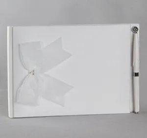 Beaded Organza Guest Book & Pen Set