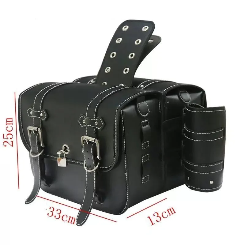 Bike Side Saddle Bag in PU Leather