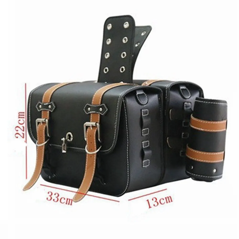 Bike Side Saddle Bag in PU Leather