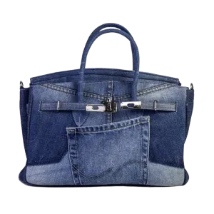 Birkin Style Jean Handbag - Available in 4 sizes