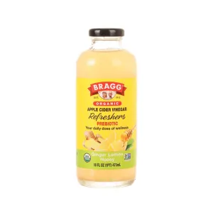 BRAGG Organic Apple Cider Vinegar Refreshers - Ginger Lemon Honey  (473mL)