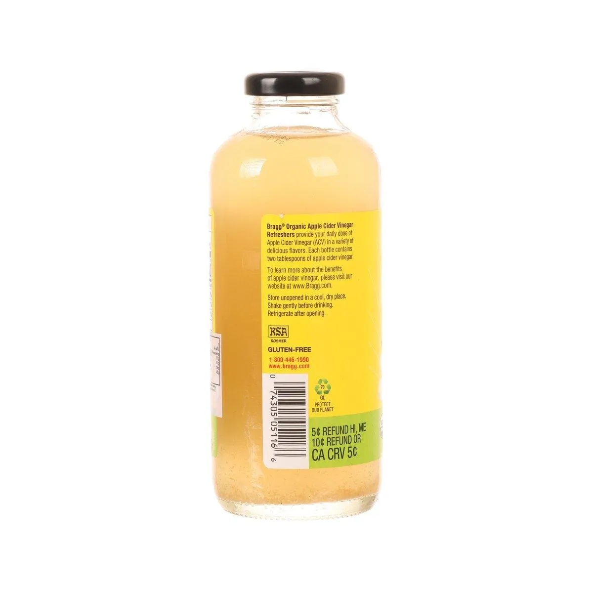 BRAGG Organic Apple Cider Vinegar Refreshers - Ginger Lemon Honey  (473mL)