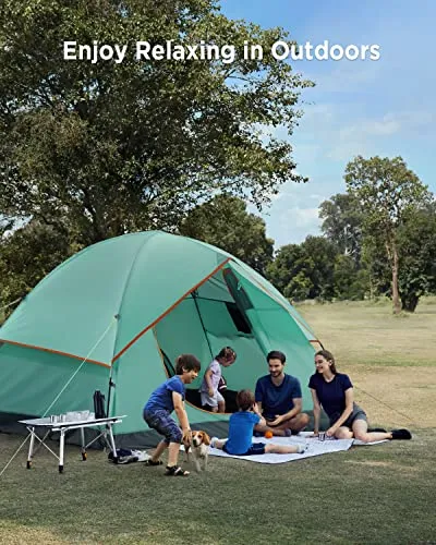 Ciays Camping Tent 4 Person Waterproof Family Tent with Removable Rainfly