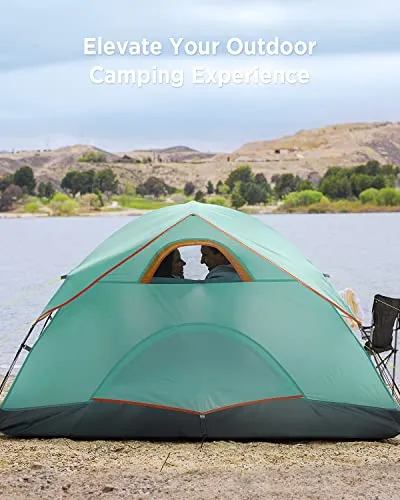 Ciays Camping Tent 4 Person Waterproof Family Tent with Removable Rainfly