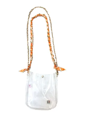 Clear Gameday Messenger Bag with Scarf Chain Strap