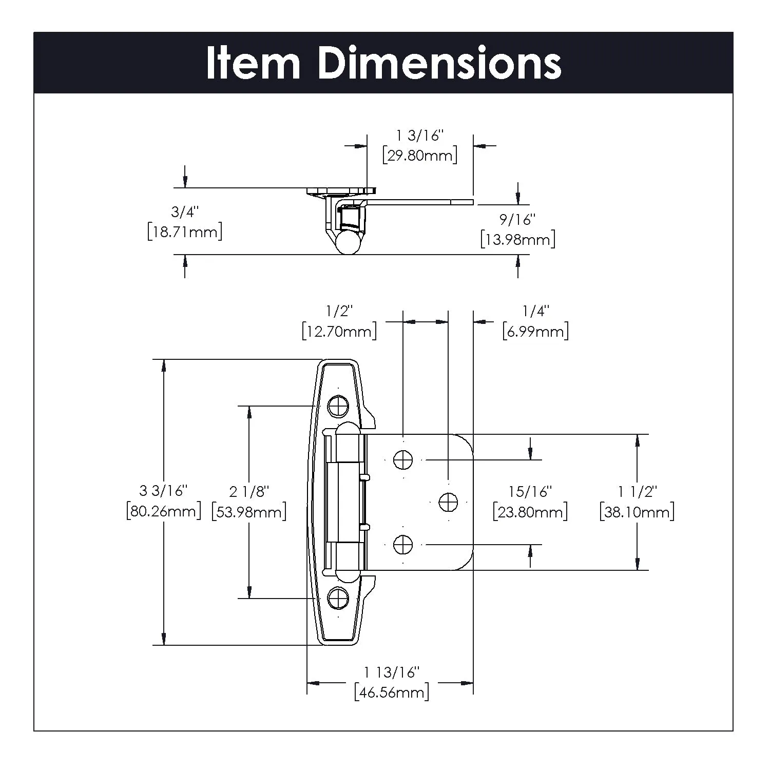 Clearance: Flush Surface Face Frame Self-Close Hinge (2 Pack)