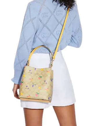 Coach Small Town Bucket Bag In Signature Canvas With Dreamy Veggie Print