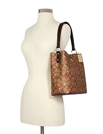 Coach Town Bucket Bag In Signature Canvas With Disco Star Print