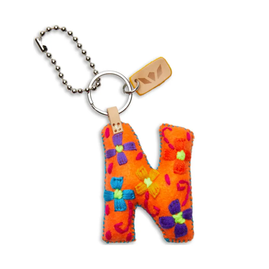 Consuela Orange Felt "N" Charm