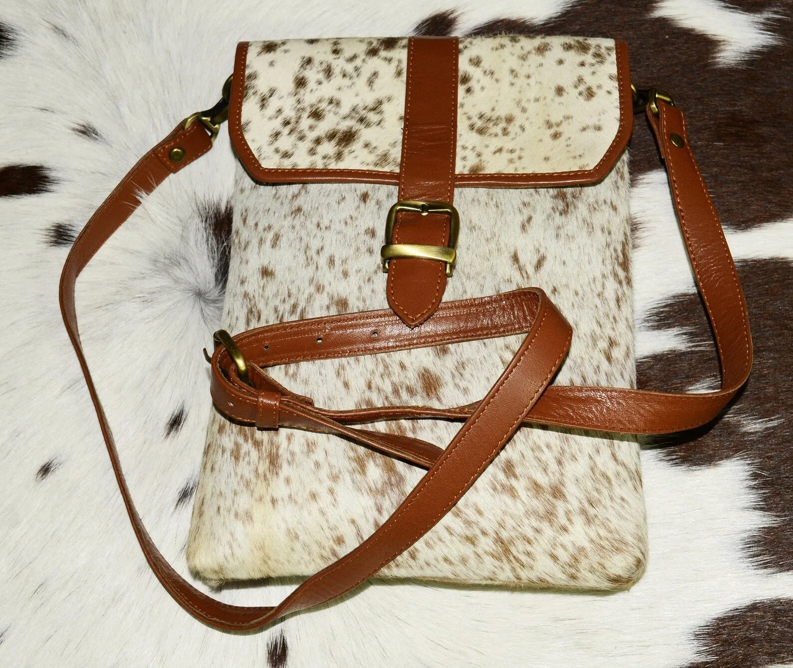 Cowhide Bag Crossbody Speckled