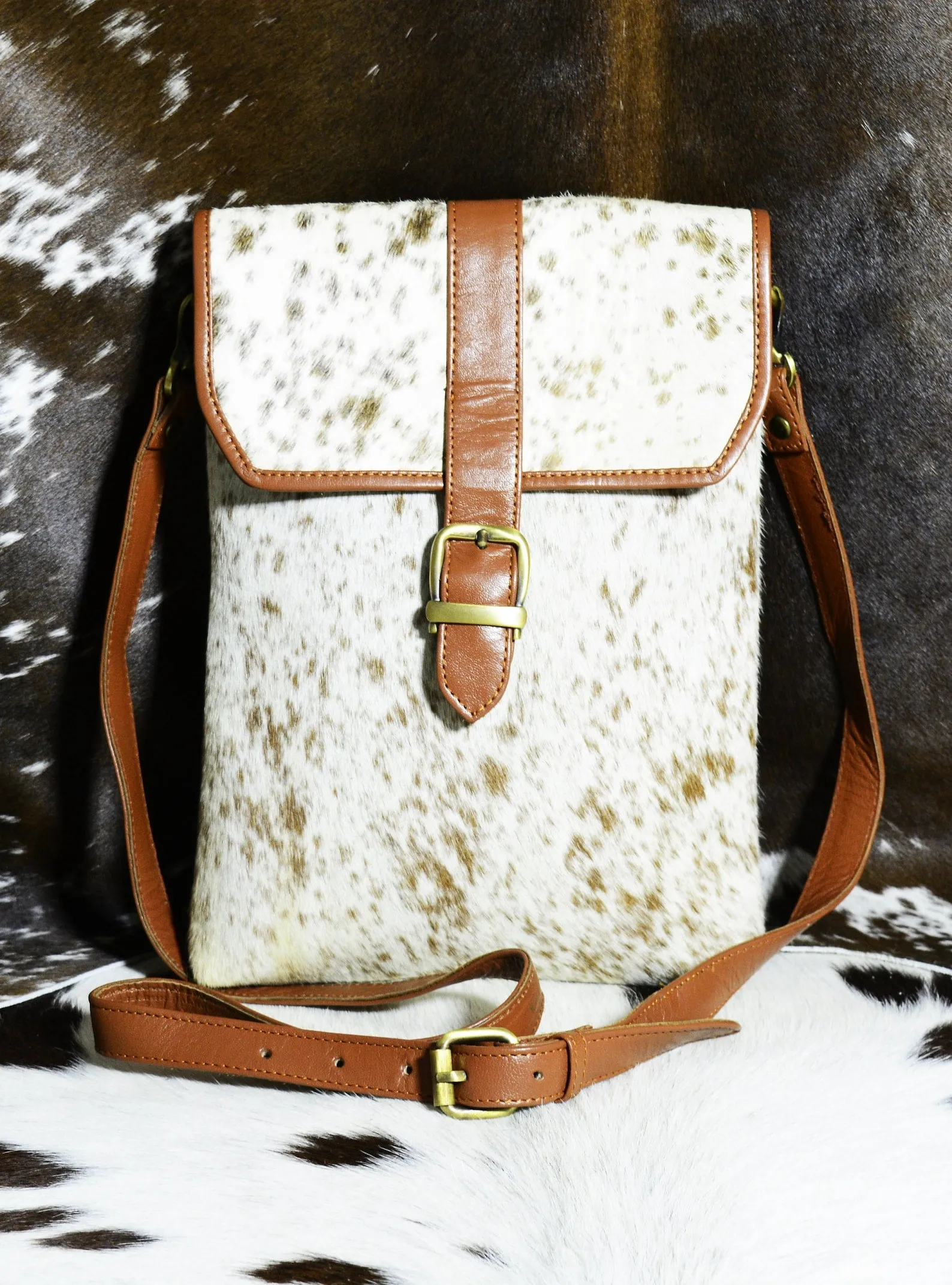 Cowhide Bag Crossbody Speckled