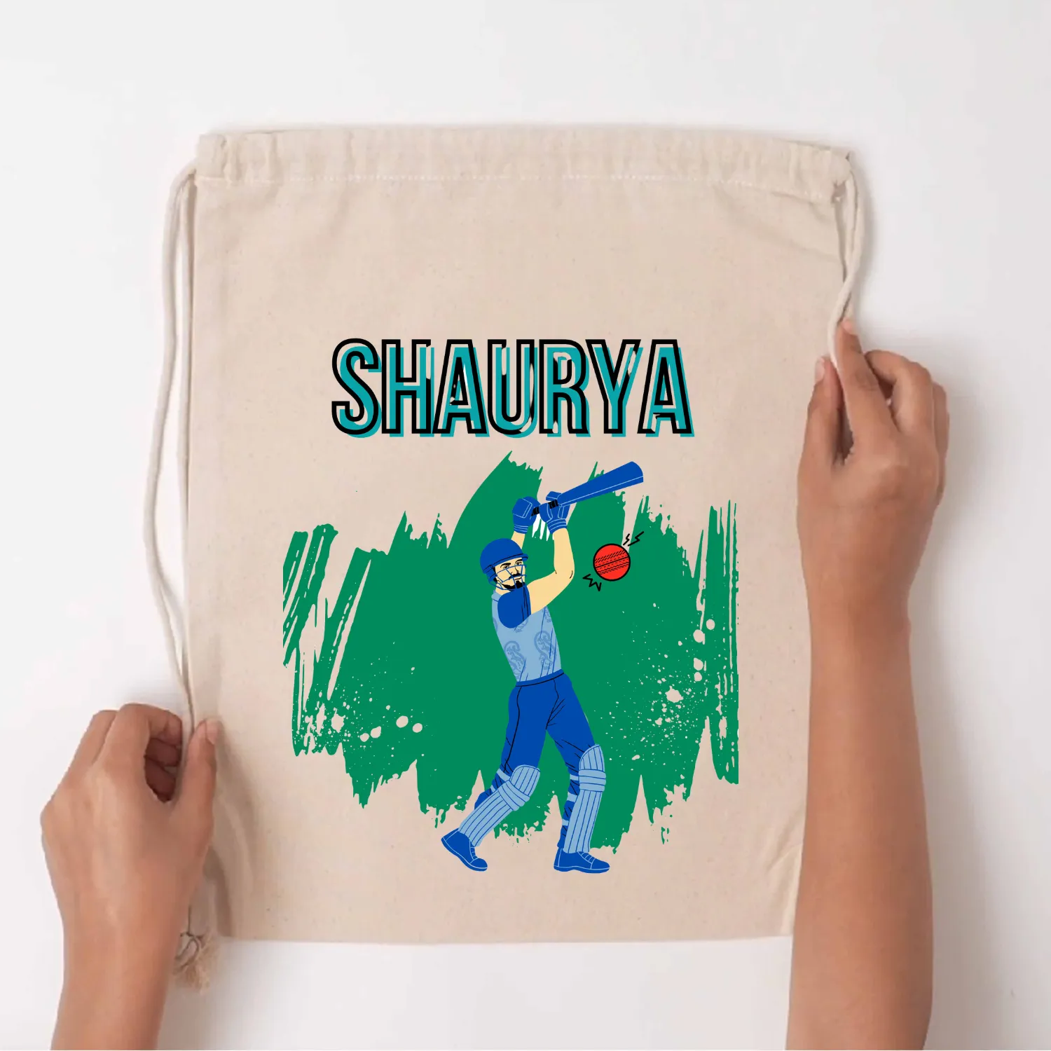 Custom Drawstring Bag - Cricket Crew