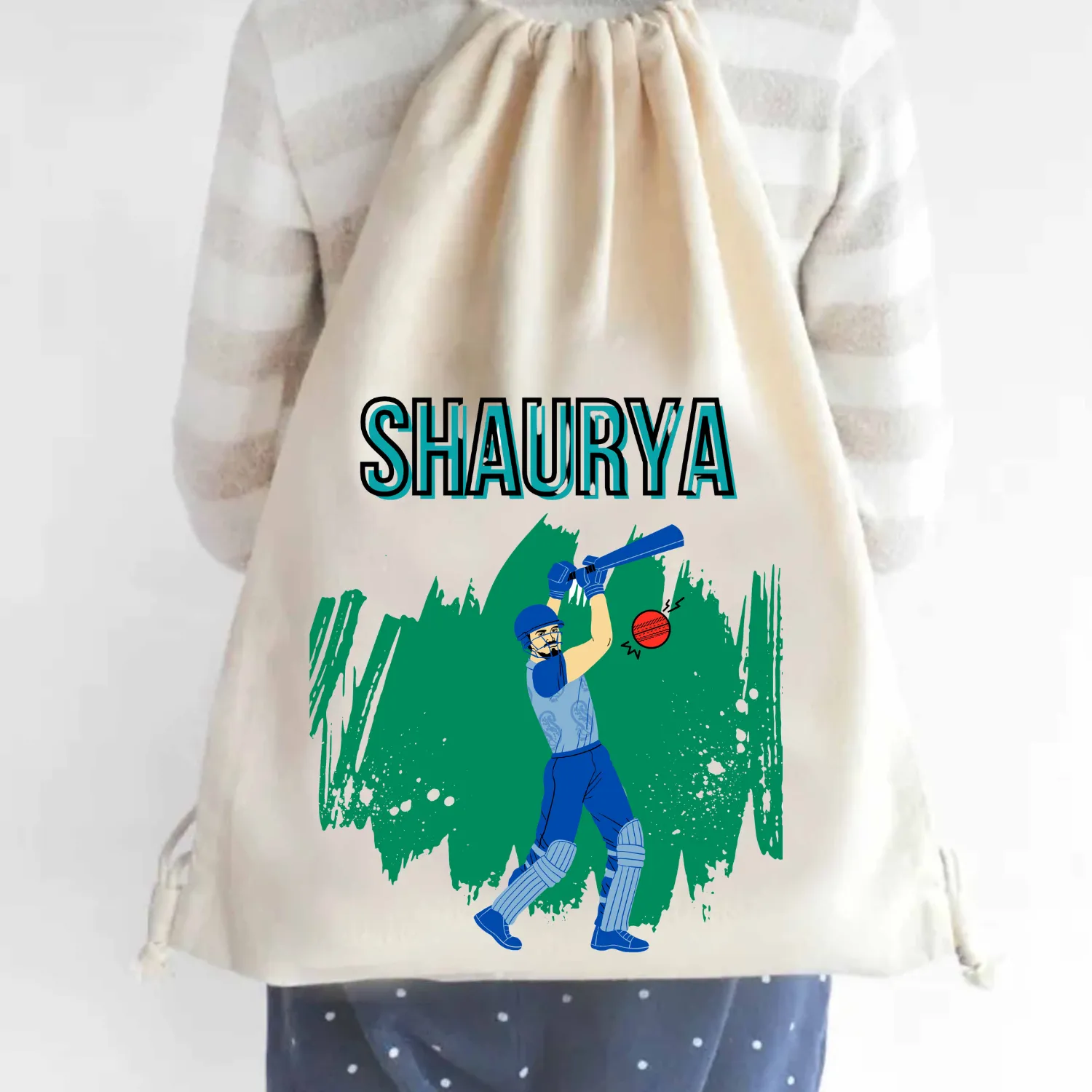 Custom Drawstring Bag - Cricket Crew