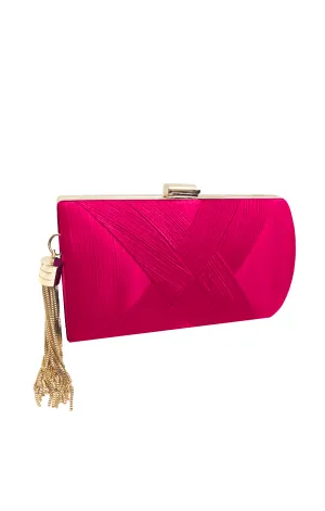 DEANNA EVENING BAG IN HIBISCUS PINK