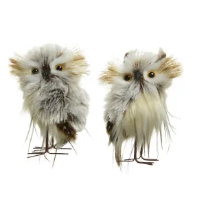 Decoris 12cm Foam Plush Owl Hanger (Choice of 2)