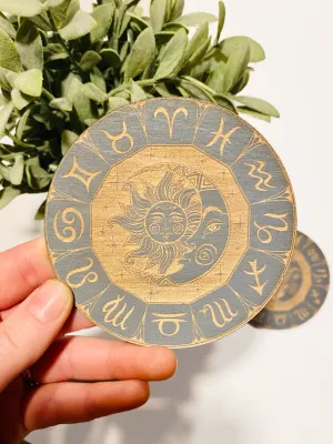 Distressed Zodiac Coasters