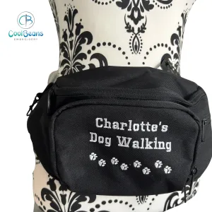 Dog Walking - Mini Paws Belt Bag / 4 Zip Bumbag - Personalised