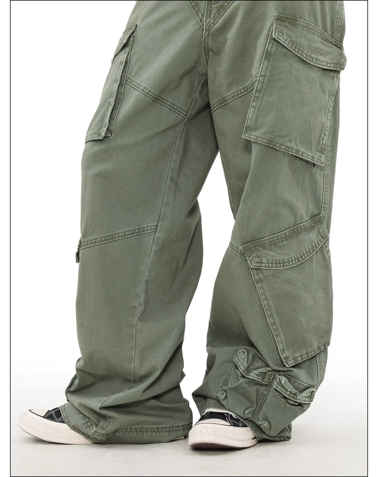 Faded Functional Pocket Cargo Pants