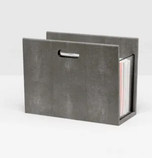 Faux Shagreen Magazine Holder