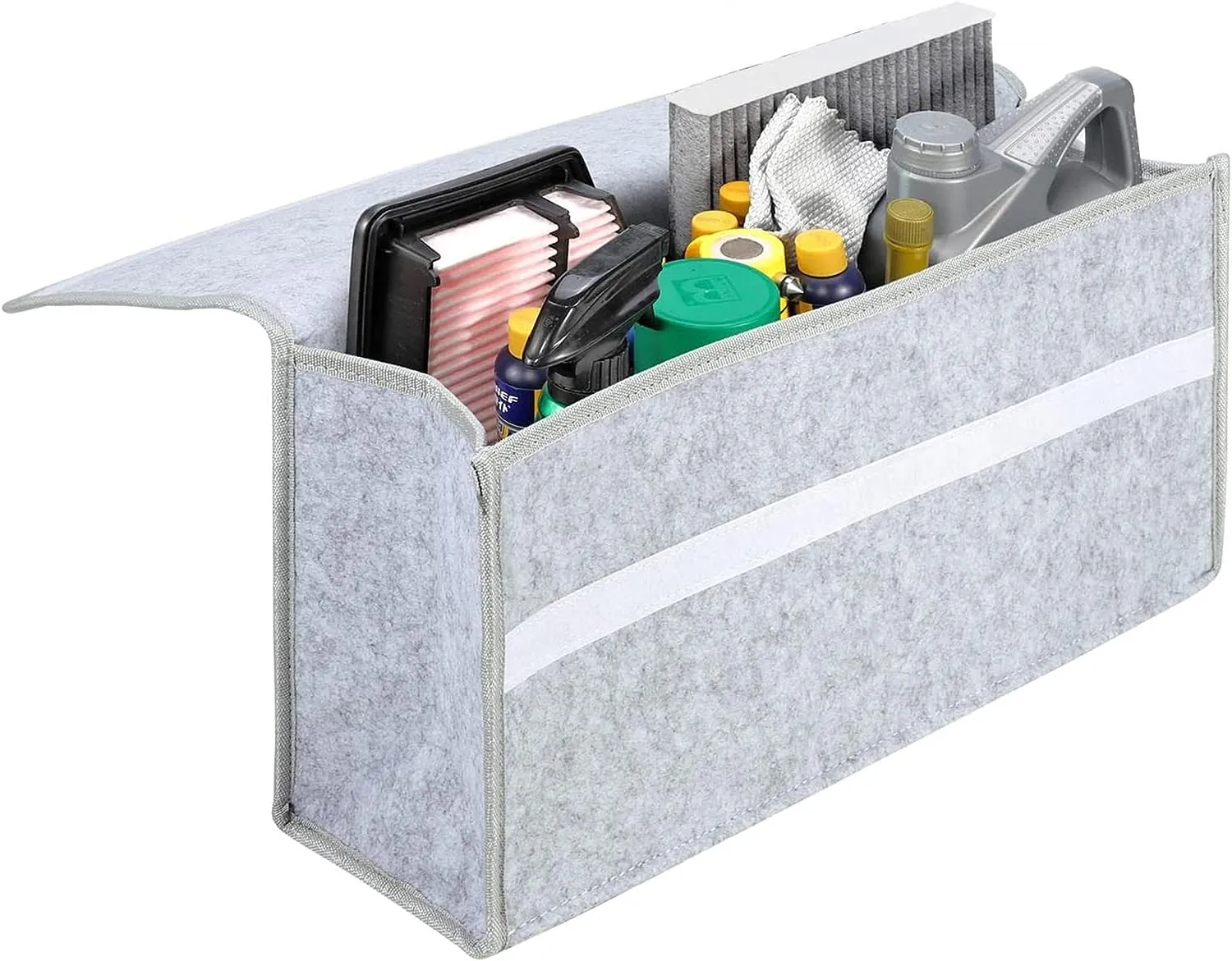 Felt Portable Car Trunk Organizer ( Light Grey )