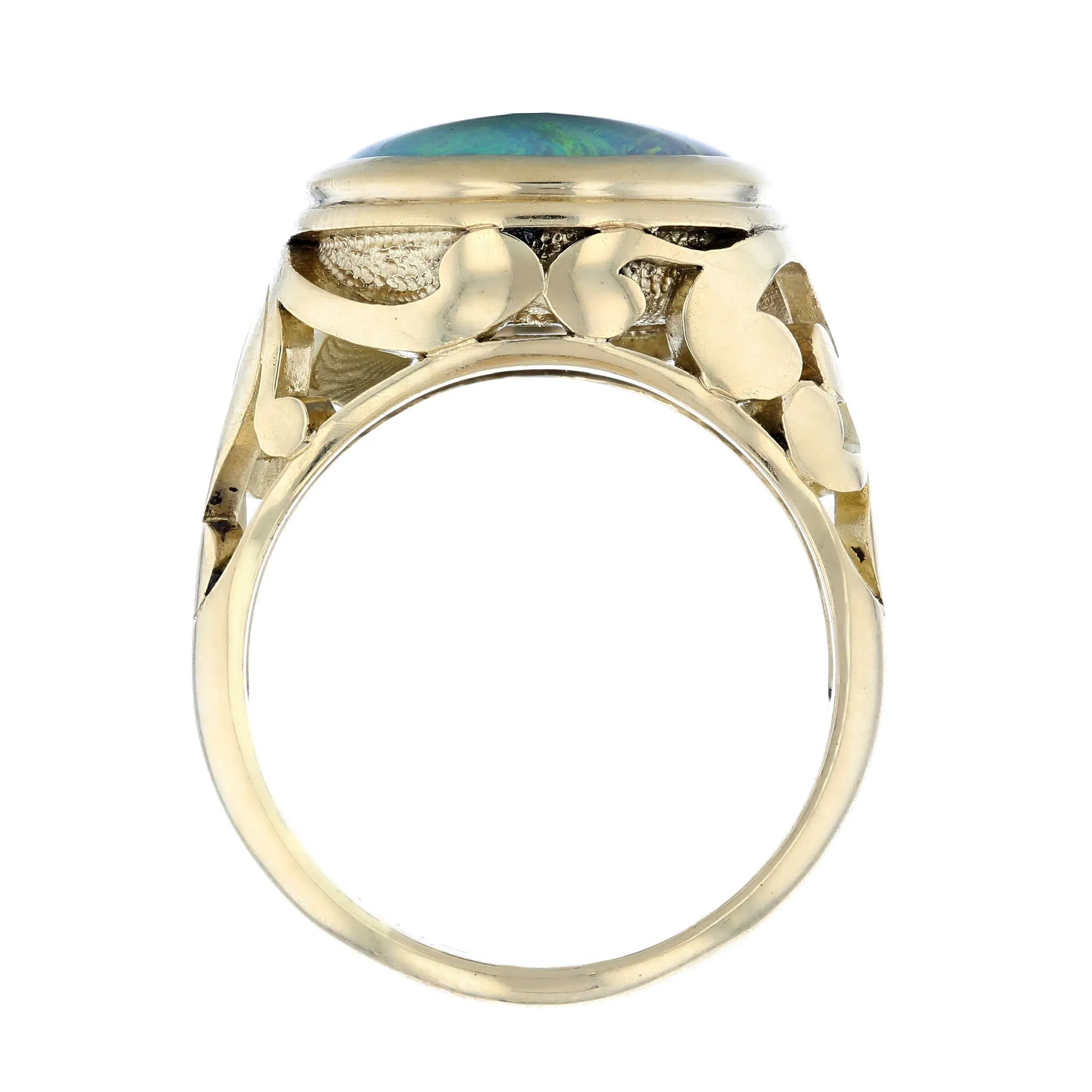 Filigree Oval Opal Ring