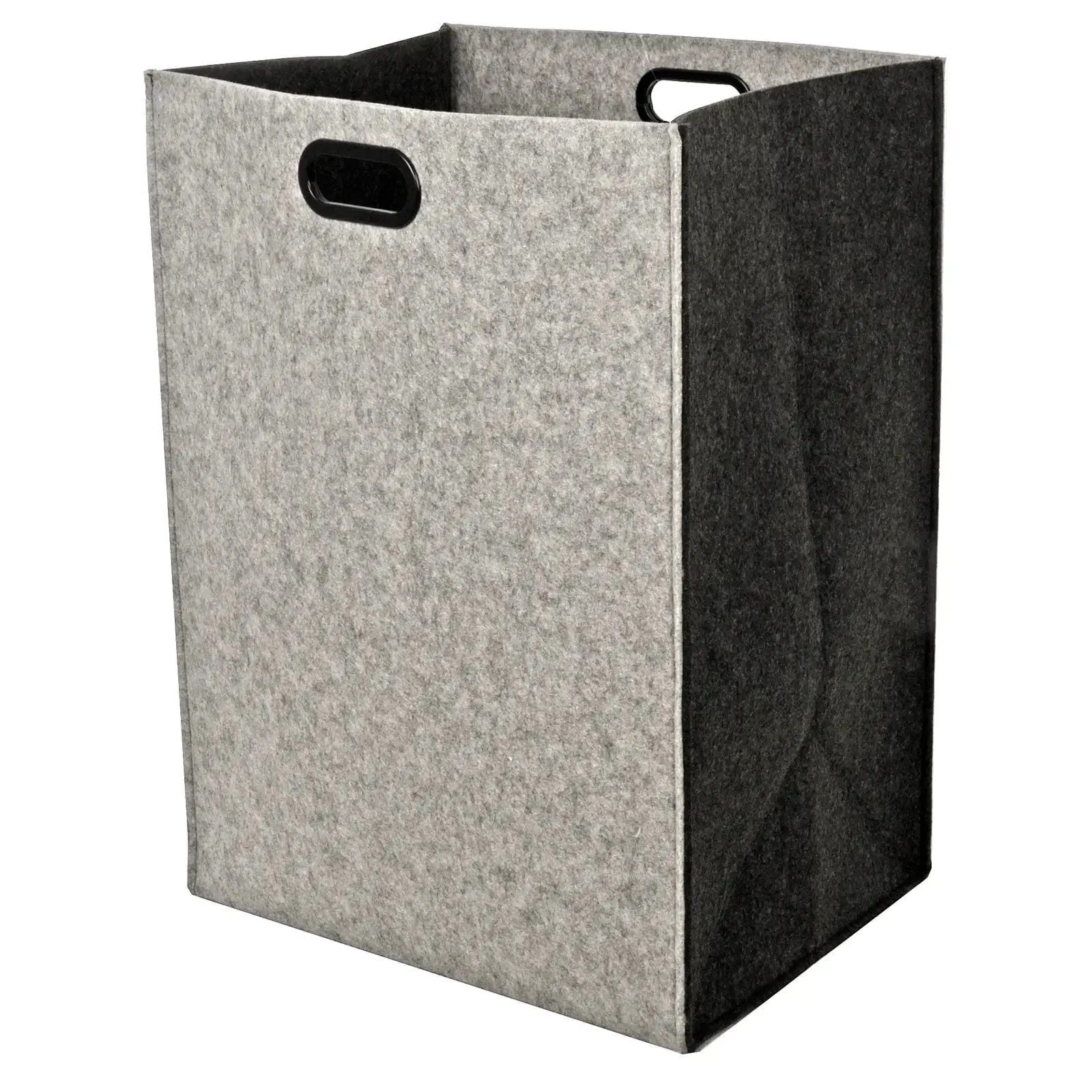 Folding Laundry Bag Grey Felt Care Instructions Design 46x63cm