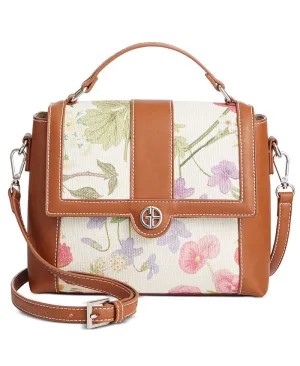 Giani Bernini Botanical Linen Top Handle Satchel BAG