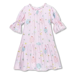 GISELLE - GIRLS VISCOSE NIGHTDRESS PINK LADYBUG PRINT