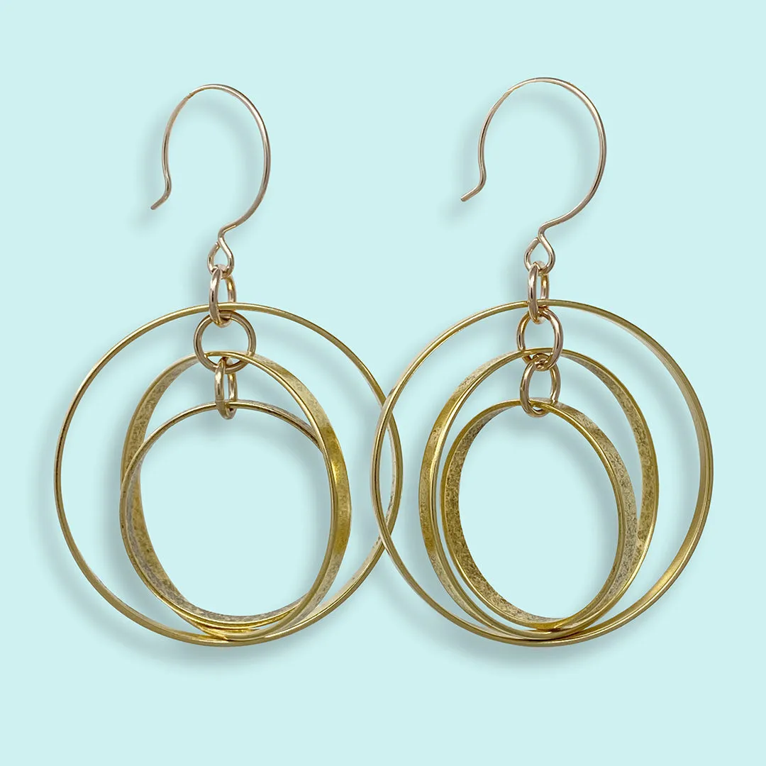 GLODEN ASTROLABE EARRINGS