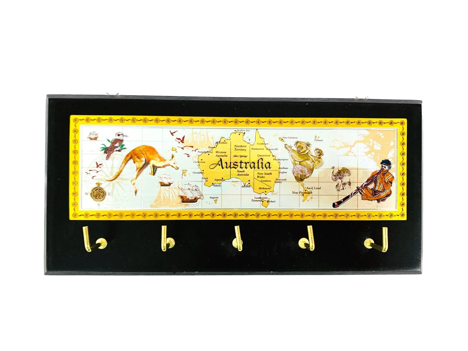 Golden Ocean Australian Map - Key Holder