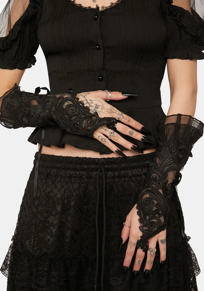 Gothic Gorgeous Embroidered Gloves