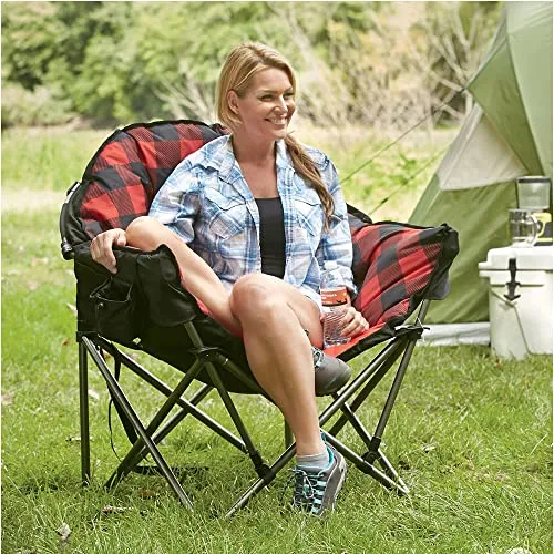 Guide Gear Club Camping Chair, Oversized, Portable, Folding with Padded Seats