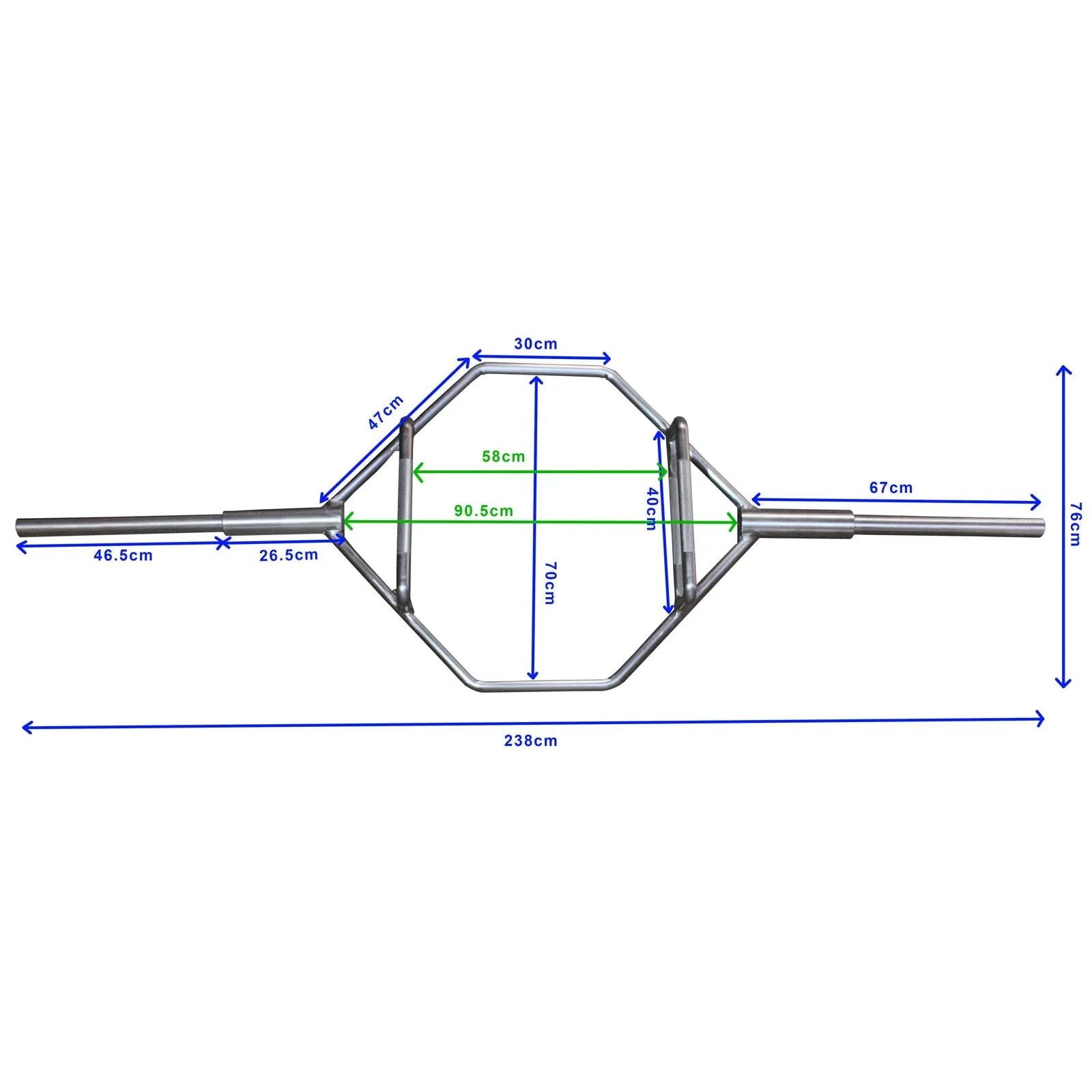 Heavy Duty Olympic Hex/Trap Bar - 2.38M