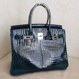 Hermès Birkin 30 Colvert Crocodile Porosus Lisse Palladium Hardware PHW