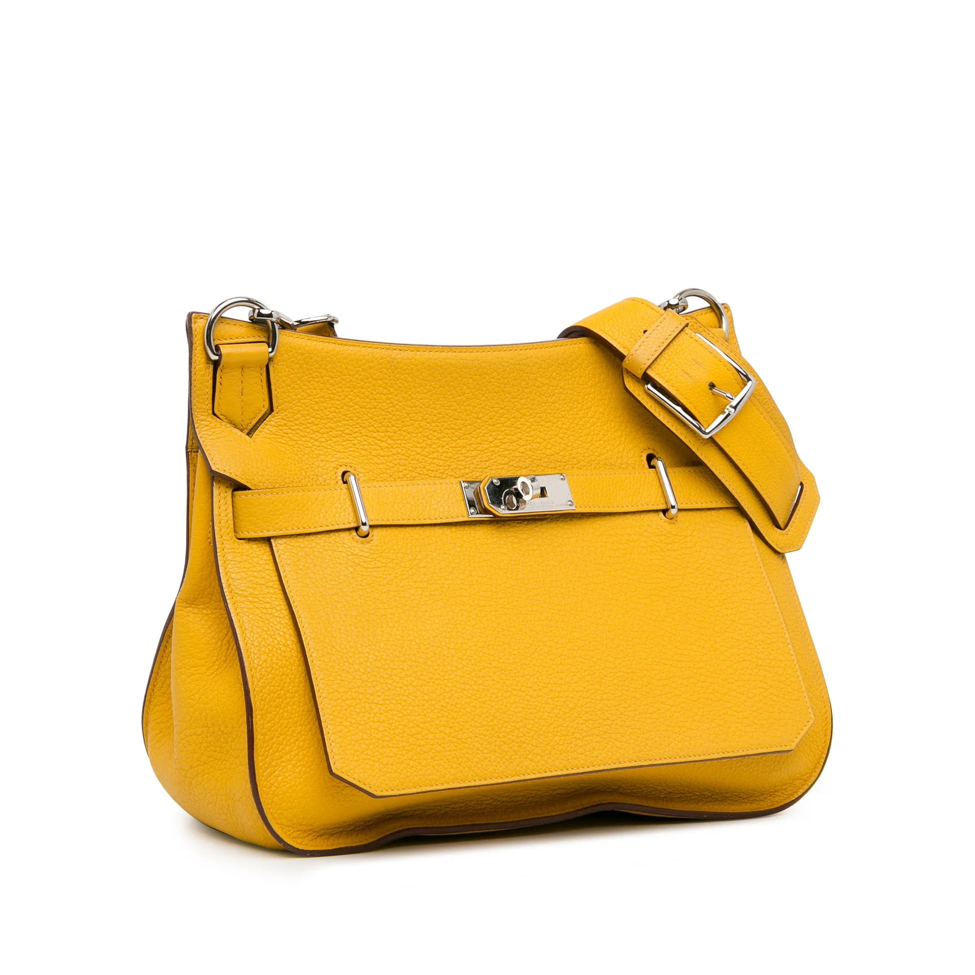 Hermès Taurillon Clemence Jypsiere 34 Yellow