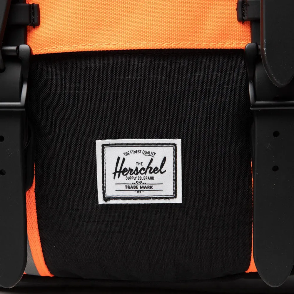 Herschel Little America Mid-Volume Backpack, Sharkskin Enzyme Ripstop/Black Enzyme Ripstop/Shocking Orange - 10020-04916