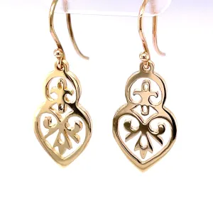 Jewel Yellow Gold Filagree Bauble Earrings