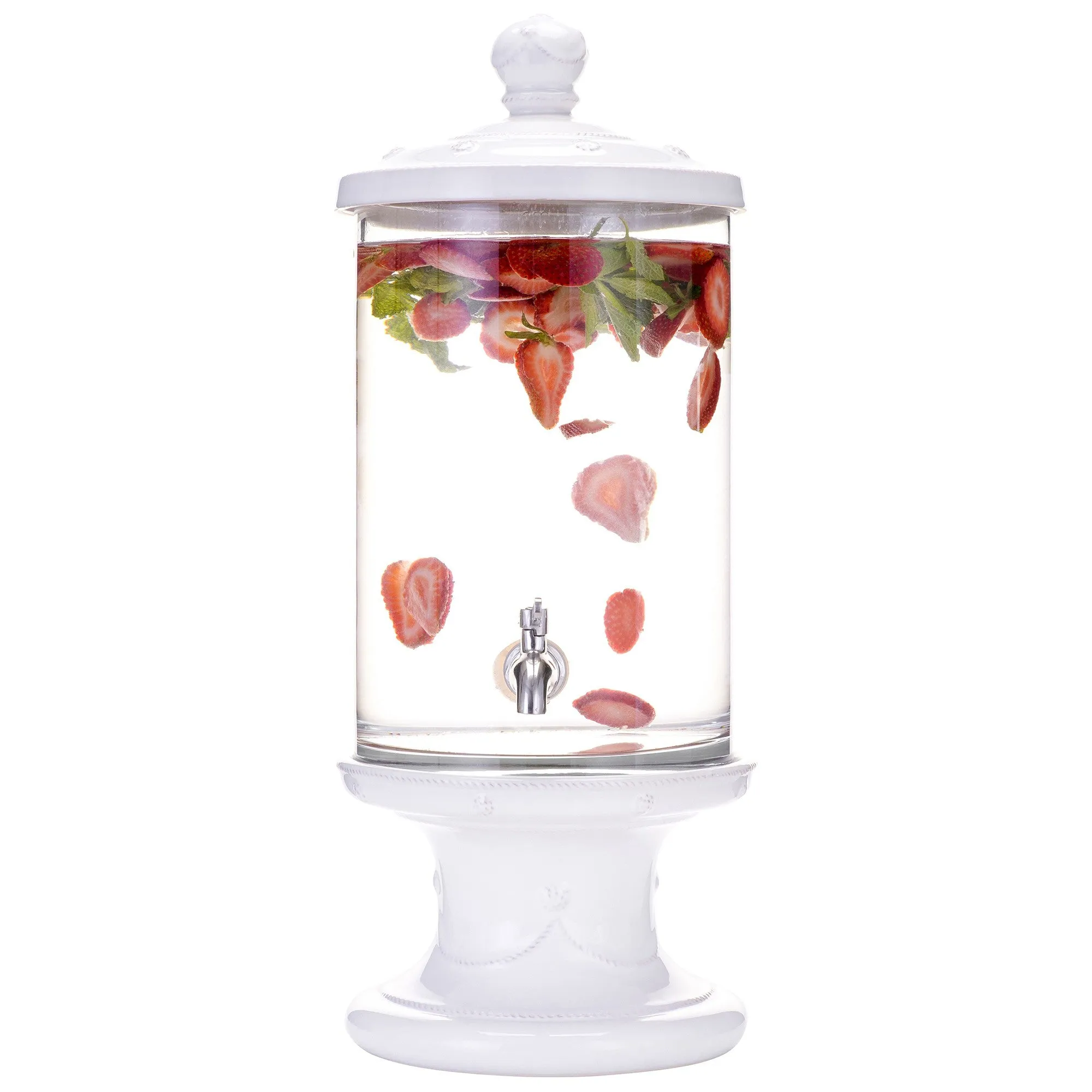 Juliska Berry and Thread Beverage Dispenser Set Whitewash