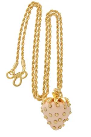 KENNETH JAY LANE STRAWBERRY Light Pink Pendant