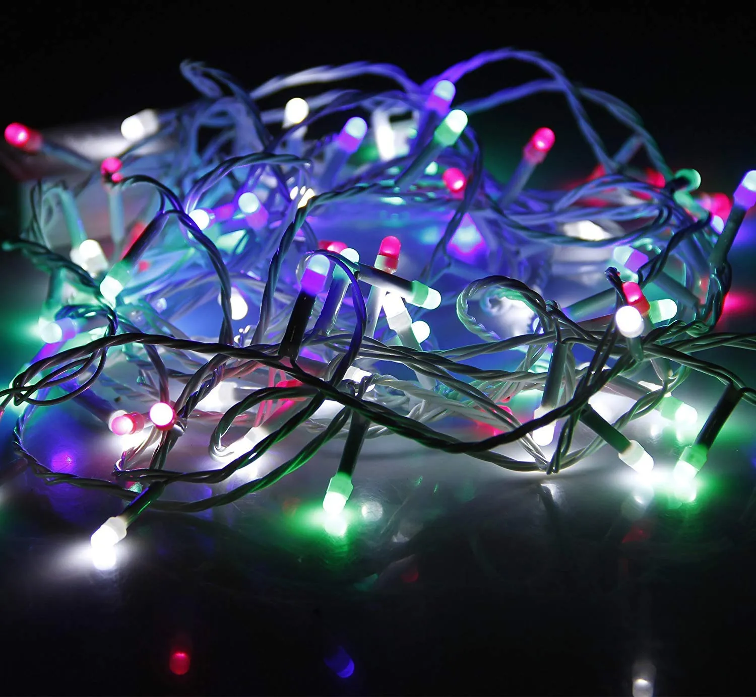 Kuber Industries 2 Piece 8 MM 20 Meter LED's Waterproof Fairy Decorative String Light - Red Green Blue - Decoration Indoor/Outdoor for Party Wedding Diwali -CTKTC023009